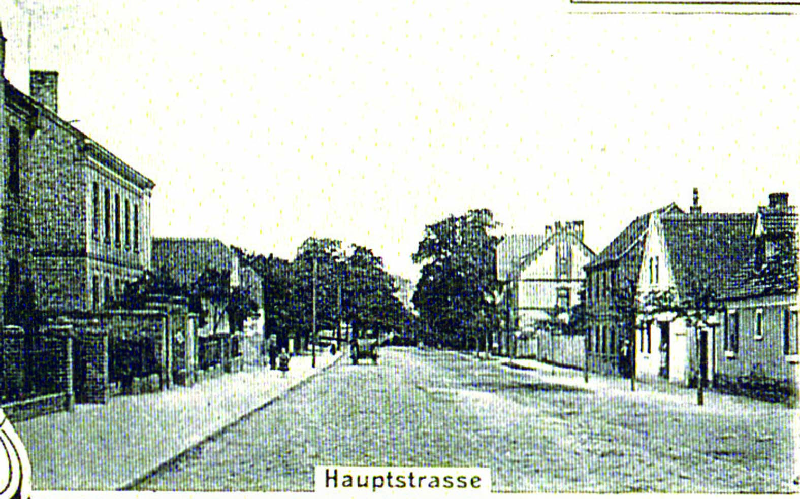 Neue Schule, Hauptstraße in Radewell (ca. 1899)